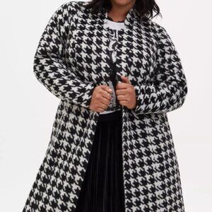 Plus Size Torrid Houndstooth Wool Jacket Size 6 (30)